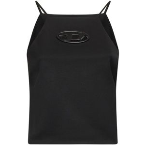 Diesel, Dames, Tops, Zwart, Maat: XS Wol,