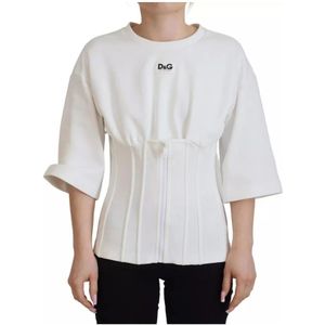 Dolce & Gabbana, Dames, Tops, Wit, Maat: XS Katoen,