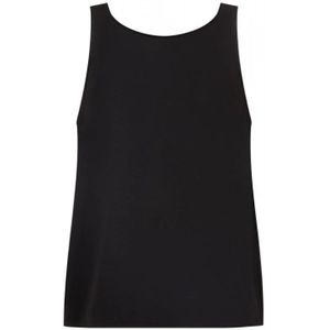 Emporio Armani, Dames, Tops, Zwart, Maat: 2XL Poliester,