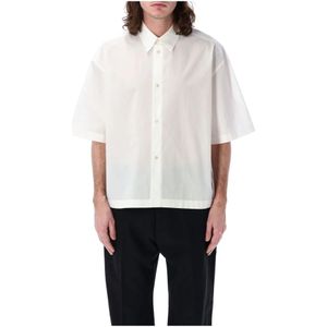 Studio Nicholson, Heren, Overhemden, Wit, Maat: M Katoen,
