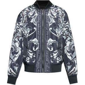 Versace Jeans Couture, Heren, Jassen, Grijs, Maat: S Zijde,