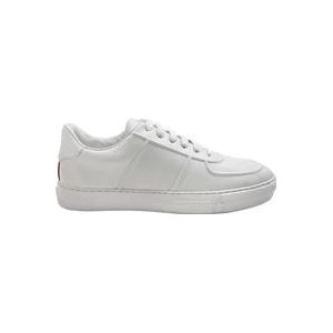 Moncler New York Wit Leren Sneaker , White , Heren , Maat: 42 1/2 EU
