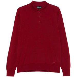 Emporio Armani, Heren, Truien, Rood, Maat: M Wol,