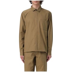 Gr10K, Heren, Overhemden, Beige, Maat: L Katoen,