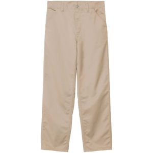 Carhartt Wip, Heren, Broeken, Beige, Maat: W33 Katoen,