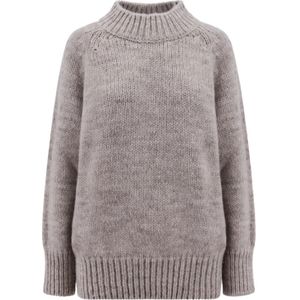 Maison Margiela, Dames, Truien, Beige, Maat: S Katoen,