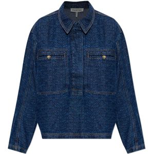 Munthe, Dames, Blouses & Shirts, Blauw, Maat: XS Denim,