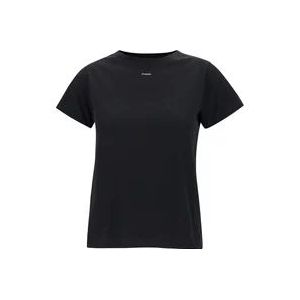 Pinko Zwarte T-shirts en Polos , Black , Dames , Maat: XS
