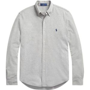 Polo Ralph Lauren, Heren, Overhemden, Grijs, Maat: S Katoen,