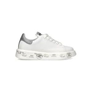 Premiata Witte Leren Glitter Sneakers , White , Dames , Maat: 41 EU
