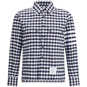 Thom Browne, Heren, Overhemden, Blauw, Maat: S Katoen,