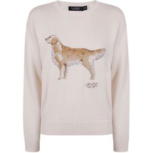 Ralph Lauren, Dames, Truien, Beige, Maat: XL Katoen,