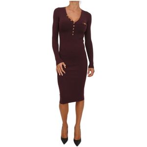 Elisabetta Franchi, Dames, Jurken, Rood, Maat: L Zijde,