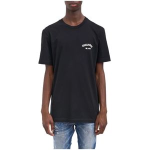 Dsquared2, Heren, Tops, Zwart, Maat: XL