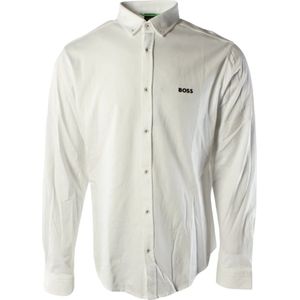 Hugo, Heren, Overhemden, Wit, Maat: M Katoen,
