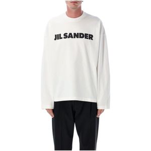 Jil Sander, Heren, Tops, Wit, Maat: M Katoen,