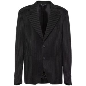 Dolce & Gabbana, Heren, Jassen, Zwart, Maat: M