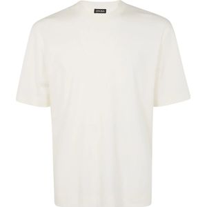 Zegna, Heren, Tops, Beige, Maat: M Katoen,