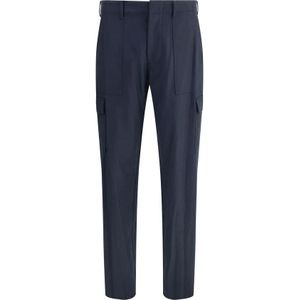 Etro, Heren, Broeken, Blauw, Maat: M Flanel,