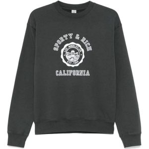 Sporty & Rich, Dames, Sweatshirts & Hoodies, Zwart, Maat: L