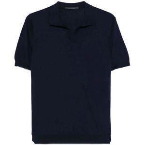 Tagliatore, Heren, Tops, Blauw, Maat: 2XL Katoen,