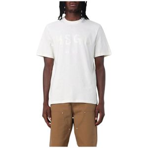 Msgm, Heren, Tops, Beige, Maat: L