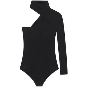 Courrèges, Dames, Tops, Zwart, Maat: M Jersey,