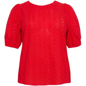 Kaffe Curve, Dames, Blouses & Shirts, Rood, Maat: 2XL