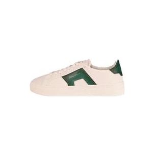 Santoni Witte Sneaker met Groene Inzetstukken , White , Heren , Maat: 44 1/2 EU