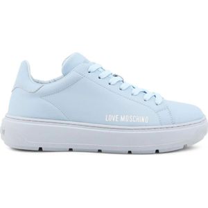 Moschino, Dames, Schoenen, Blauw, Maat: 36 EU Leer,