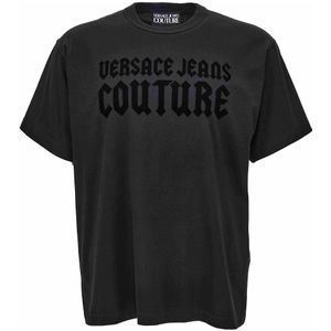 Versace Jeans Couture, Heren, Tops, Zwart, Maat: M