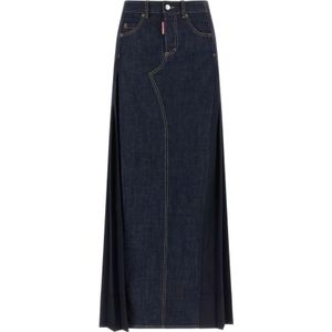 Dsquared2, Dames, Rokken, Blauw, Maat: 2XS Denim,