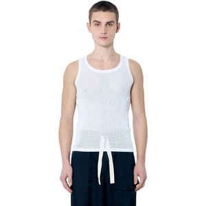 Dries Van Noten, Heren, Tops, Wit, Maat: S Viscose,