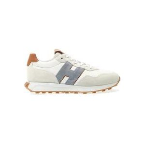 Hogan Witte en blauwe hardloopschoenen , White , Heren , Maat: 42 1/2 EU