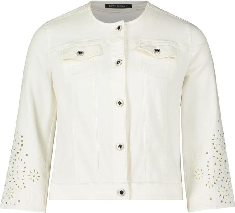 Betty Barclay - Denim - Jassen - Wit - Stijlvolle Spijkerjasje met 3/4 Mouw