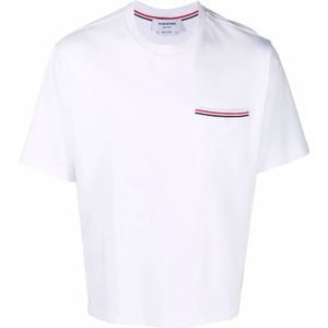 Thom Browne, Heren, Tops, Wit, Maat: 2XL Katoen,