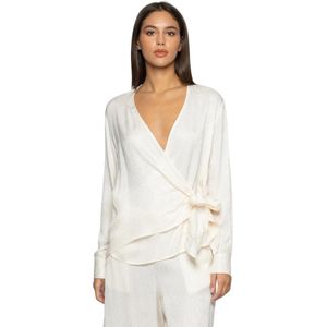 Kocca, Dames, Blouses & Shirts, Wit, Maat: L Viscose,