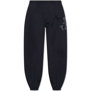JW Anderson, Heren, Broeken, Zwart, Maat: M Nylon,
