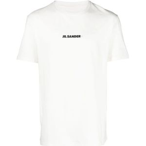 Jil Sander, Heren, Tops, Wit, Maat: L Katoen,