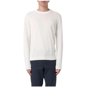 Sun68, Heren, Truien, Wit, Maat: S Katoen,