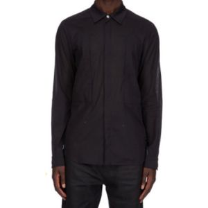 Rick Owens, Heren, Overhemden, Zwart, Maat: XL Katoen,