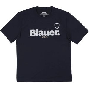 Blauer, Heren, Tops, Blauw, Maat: 2XL Poliester,