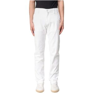 Jacob Cohën, Heren, Broeken, Wit, Maat: W36 Katoen,