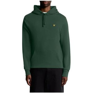 Lyle & Scott, Heren, Sweatshirts & Hoodies, Groen, Maat: M Katoen,