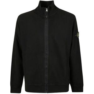Stone Island, Heren, Sweatshirts & Hoodies, Zwart, Maat: M Katoen,
