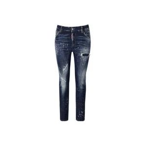 Dsquared2 Cool Girl Cropped Blauwe Jeans , Blue , Dames , Maat: XS