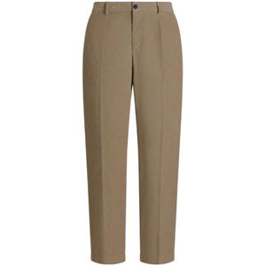 Dolce & Gabbana, Heren, Broeken, Beige, Maat: M Velours,