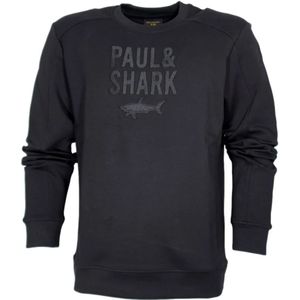 Paul & Shark, Heren, Sweatshirts & Hoodies, Zwart, Maat: 3XL Katoen,