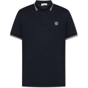 Stone Island, Heren, Tops, Blauw, Maat: M Katoen,