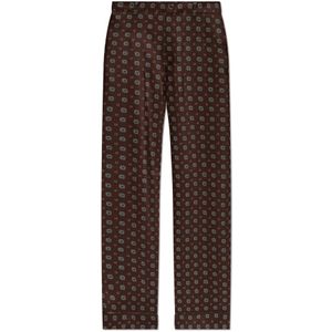 Moschino, Dames, Broeken, Bruin, Maat: XS Zijde,